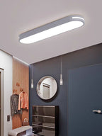 Modern Minimalist Elliptical Strip Iron Acrylic LED Flush Mount Ceiling Light For Hallway Lumendat