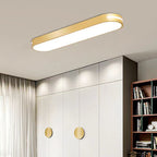 Modern Minimalist Elliptical Strip Iron Acrylic LED Flush Mount Ceiling Light For Hallway Lumendat