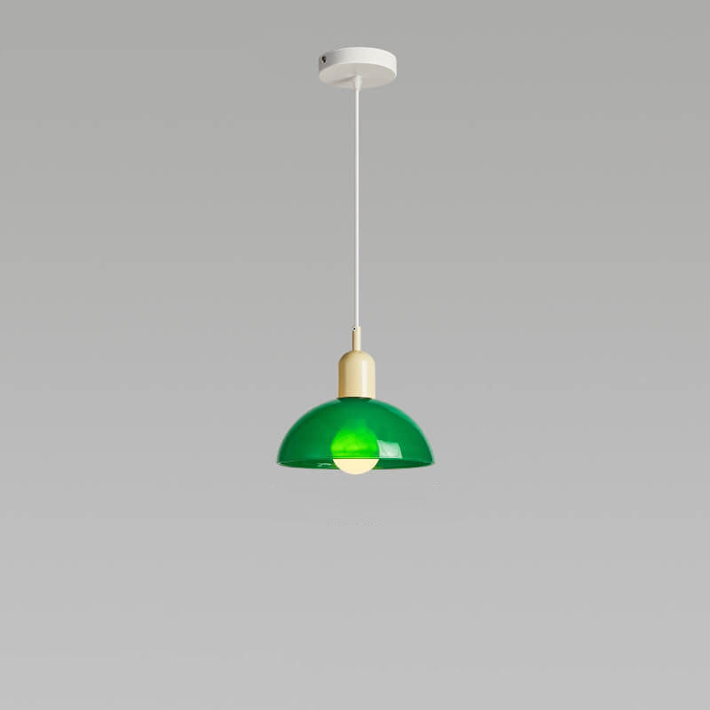 Modern Minimalist Glass Hemisphere 1-light Pendant Light BulbSquare