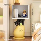 Lumendat Contemporary Creative Kids MDF Resin Pear Square Shape Nightstand 2-Tier For Living Room & Bedroom Lumendat