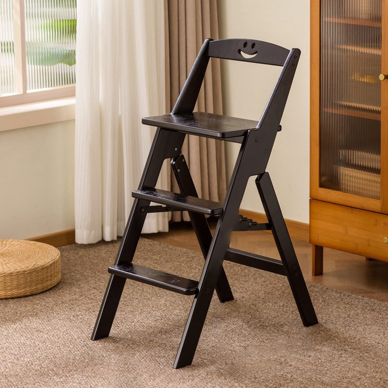 Modern Minimalist A-Shaped Bamboo Step Stool Backrest Foldable For Dining Room DFM-F