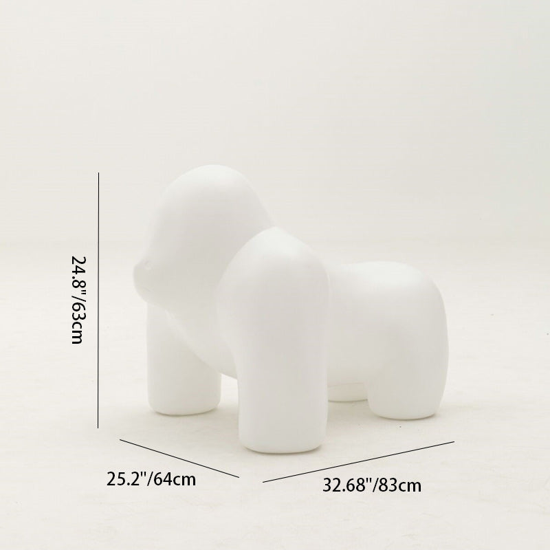 Lumendat Contemporary Scandinavian Kids PP Plastic Gorilla Leisure Chair Stool Backless For Living Room Lumendat