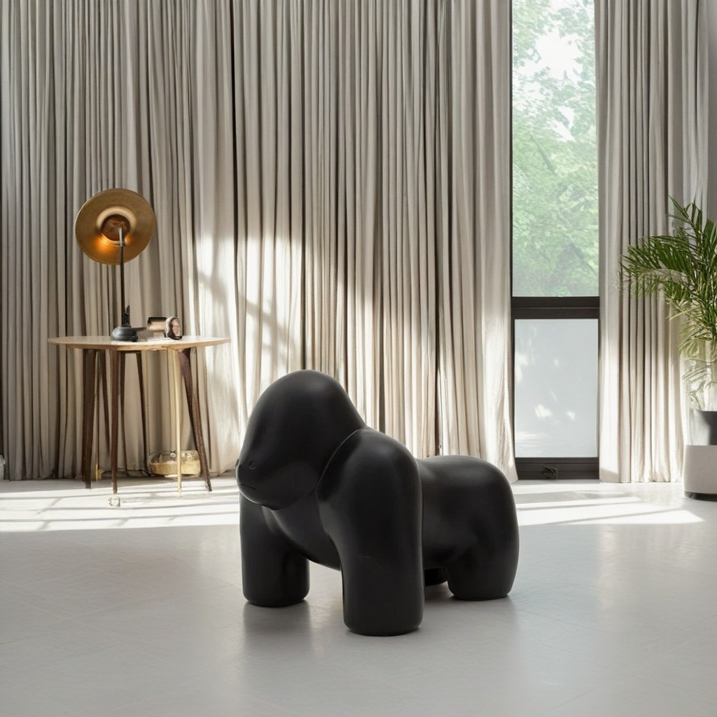 Lumendat Contemporary Scandinavian Kids PP Plastic Gorilla Leisure Chair Stool Backless For Living Room Lumendat