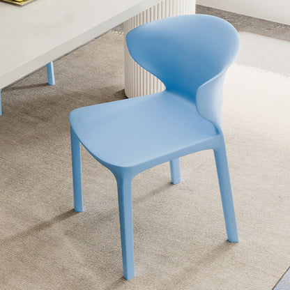 Contemporary Scandinavian PP Plastic Square Ergonomivally Design Stackable Dining Chair Backrest For Dining Room
