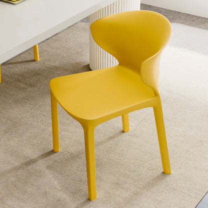 Contemporary Scandinavian PP Plastic Square Ergonomivally Design Stackable Dining Chair Backrest For Dining Room