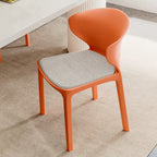 Contemporary Scandinavian PP Plastic Square Ergonomivally Design Stackable Dining Chair Backrest For Dining Room DFM-F