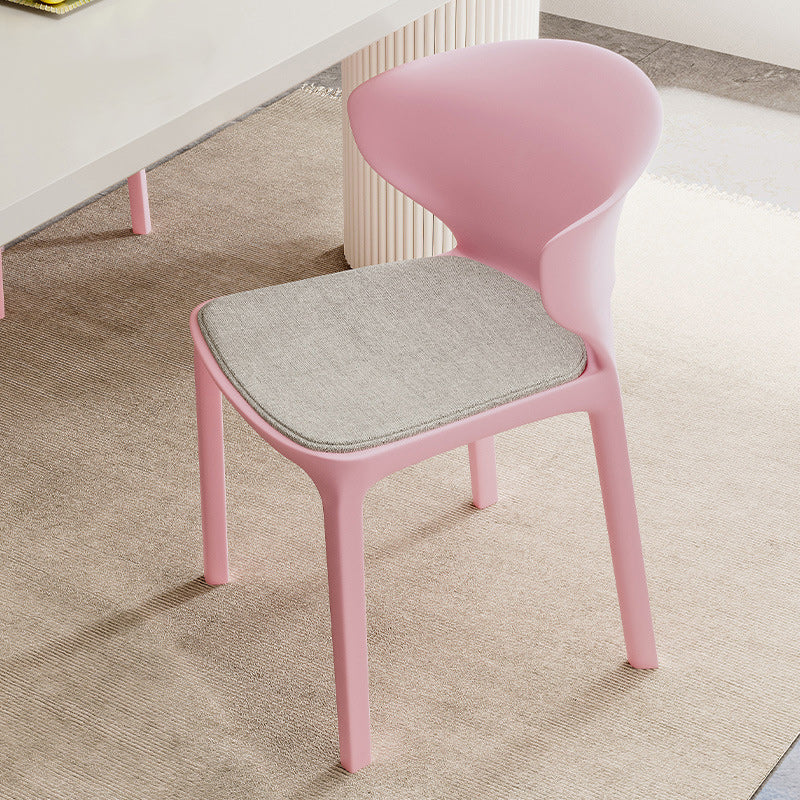 Contemporary Scandinavian PP Plastic Square Ergonomivally Design Stackable Dining Chair Backrest For Dining Room DFM-F
