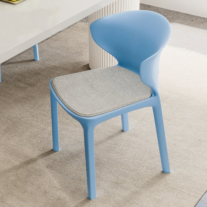 Contemporary Scandinavian PP Plastic Square Ergonomivally Design Stackable Dining Chair Backrest For Dining Room