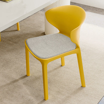 Contemporary Scandinavian PP Plastic Square Ergonomivally Design Stackable Dining Chair Backrest For Dining Room