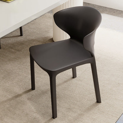 Contemporary Scandinavian PP Plastic Square Ergonomivally Design Stackable Dining Chair Backrest For Dining Room