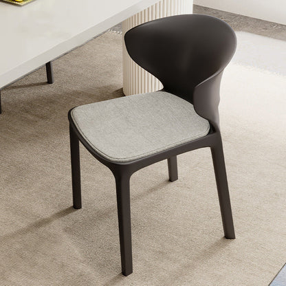 Contemporary Scandinavian PP Plastic Square Ergonomivally Design Stackable Dining Chair Backrest For Dining Room