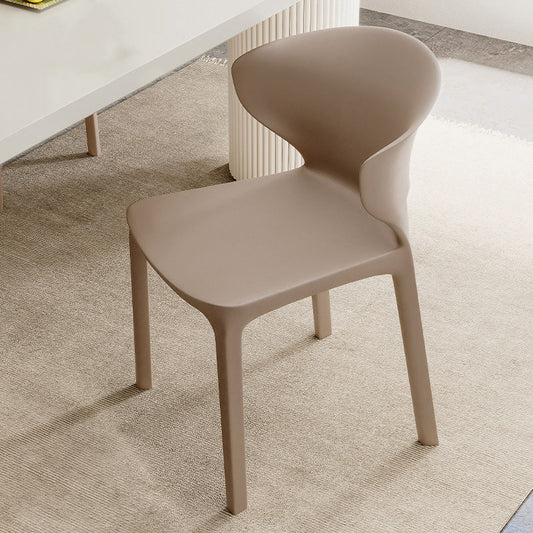 Contemporary Scandinavian PP Plastic Square Ergonomivally Design Stackable Dining Chair Backrest For Dining Room