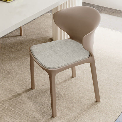 Contemporary Scandinavian PP Plastic Square Ergonomivally Design Stackable Dining Chair Backrest For Dining Room