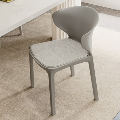 Contemporary Scandinavian PP Plastic Square Ergonomivally Design Stackable Dining Chair Backrest For Dining Room