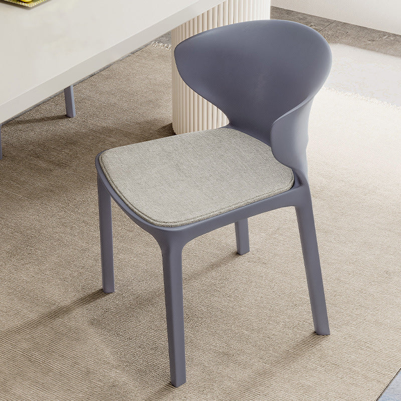 Contemporary Scandinavian PP Plastic Square Ergonomivally Design Stackable Dining Chair Backrest For Dining Room