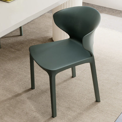 Contemporary Scandinavian PP Plastic Square Ergonomivally Design Stackable Dining Chair Backrest For Dining Room