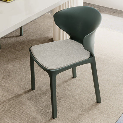 Contemporary Scandinavian PP Plastic Square Ergonomivally Design Stackable Dining Chair Backrest For Dining Room