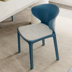 Contemporary Scandinavian PP Plastic Square Ergonomivally Design Stackable Dining Chair Backrest For Dining Room DFM-F