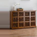 Traditional Rustic Rectangular Bamboo Medium Density Fiberboard Shoe Storage 2-Cabinet For Entryways Lumendat