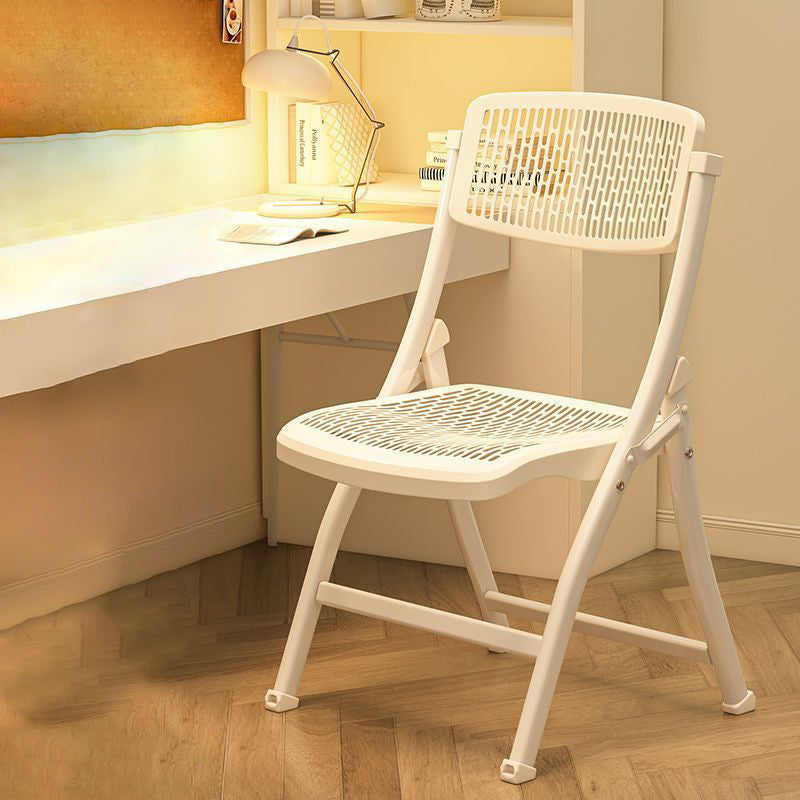 Modern Minimalist Rectangular PP Carbon Steel Desk Chair Backrest Armless For Home Office DFM-F