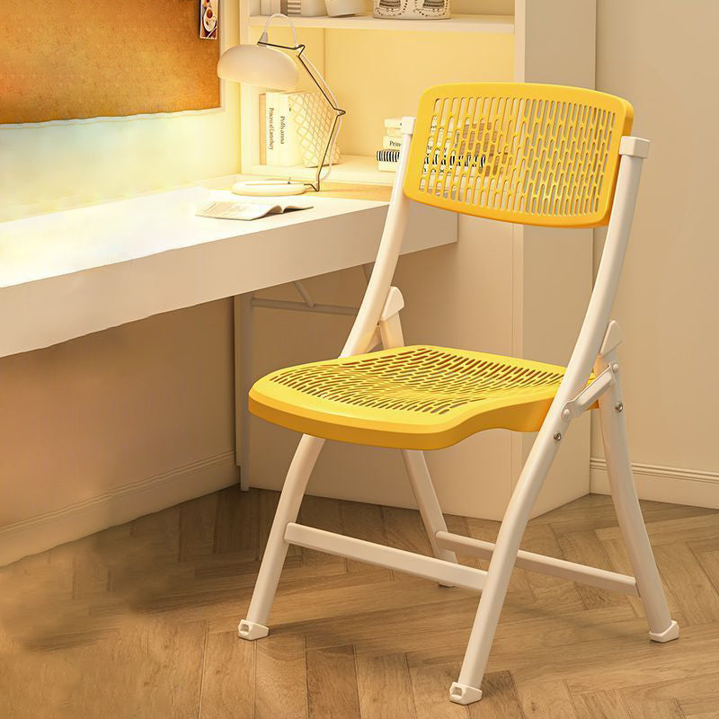 Modern Minimalist Rectangular PP Carbon Steel Desk Chair Backrest Armless For Home Office DFM-F