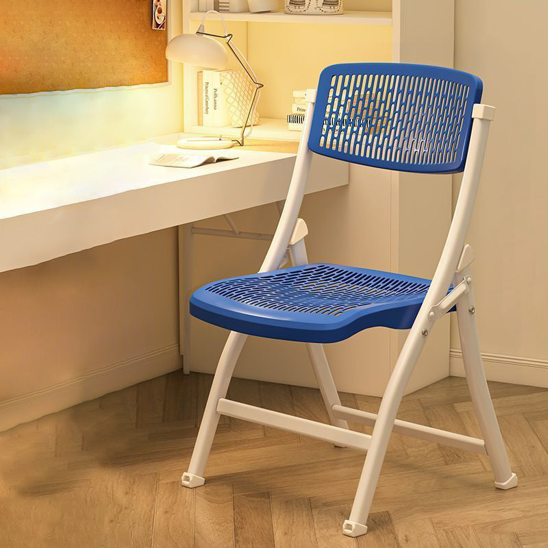 Modern Minimalist Rectangular PP Carbon Steel Desk Chair Backrest Armless For Home Office DFM-F
