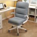 Modern Minimalist Rectangular Faux Nappa Leather Nylon Desk Chair Backrest Armrest For Home Office DFM-F