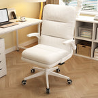 Modern Minimalist Rectangular Faux Nappa Leather Nylon Desk Chair Backrest Armrest For Home Office DFM-F