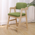 Lumendat Modern Minimalist Adjustable Solid Pine Wood Cotton Linen Foam Sponge Kids Chair For Bedroom Lumendat