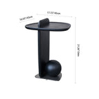Sculptural Artistic Ball Solid Wood End Table - Art Deco Versatile Corner Table For Living Room Lumendat