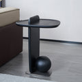 Sculptural Artistic Ball Solid Wood End Table - Art Deco Versatile Corner Table For Living Room Lumendat