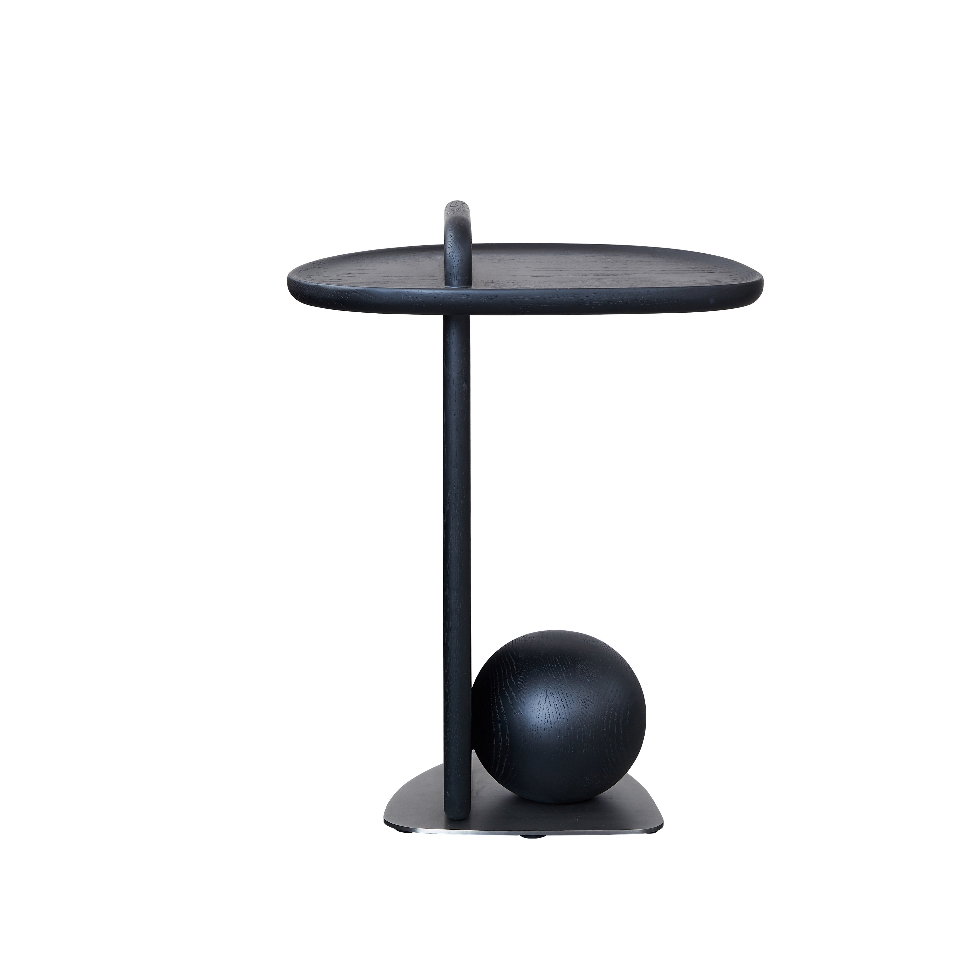 Sculptural Artistic Ball Solid Wood End Table - Art Deco Versatile Corner Table For Living Room Lumendat