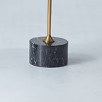 Asymmetrical Top Oval Marble End Table - Japanese Accent Table For Living Room Lumendat