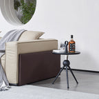 Tripod Legs Round Solid Wood Acrylic End Table - Creative Portable Accent Side Table For Living Room Lumendat