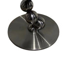Sturdy Black Titanium Stainless Steel Sculptural Sphere Side Table - Industrial Sculptural Geometric Round Coffee Table For Living Room Lumendat