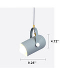 Macaron Metal Cylinder Spotlight 1-light Adjustable Handle Pendant Light BulbSquare