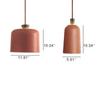 Modern Macaron Cylinder Aluminum 1-light Pendant Light BulbSquare
