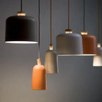Modern Macaron Cylinder Aluminum 1-light Pendant Light BulbSquare