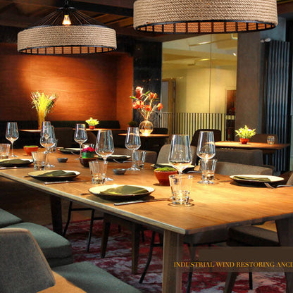 Sisal Rope 1-Light Dome Pendant Light