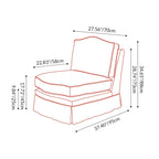 Abstract Watercolor Pattern Polyester Birch Wood Accent Chair - Creative Artistic Lounge Chair for Living Room Lumendat