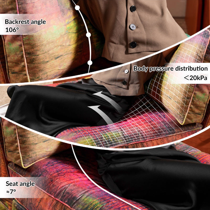 Abstract Watercolor Pattern Polyester Birch Wood Accent Chair - Creative Artistic Lounge Chair for Living Room Lumendat