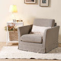 Classic Houndstooth Birch Wood Accent Chair - Scandinavian Lounge Chair for Living Room & Bedroom Lumendat