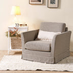 Classic Houndstooth Birch Wood Accent Chair - Scandinavian Lounge Chair for Living Room & Bedroom Lumendat