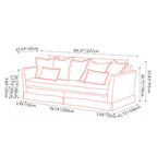 Classic Houndstooth Pattern Birch Wood Sofa – Minimalist Understated Elegant Sofa with 3/4 Seater for Living Room Lumendat