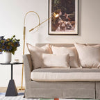 Classic Houndstooth Pattern Birch Wood Sofa – Minimalist Understated Elegant Sofa with 3/4 Seater for Living Room Lumendat