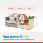 Classic Houndstooth Pattern Birch Wood Sofa – Minimalist Understated Elegant Sofa with 3/4 Seater for Living Room Lumendat