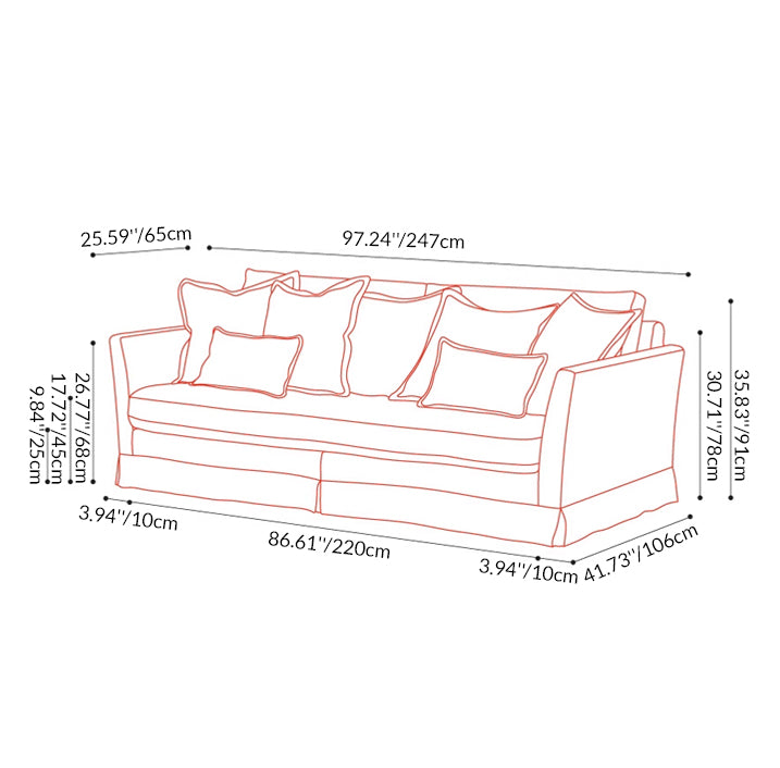 Classic Houndstooth Pattern Birch Wood Sofa – Minimalist Understated Elegant Sofa with 3/4 Seater for Living Room Lumendat