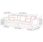 Classic Houndstooth Pattern Birch Wood Sofa – Minimalist Understated Elegant Sofa with 3/4 Seater for Living Room Lumendat