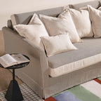 Classic Houndstooth Pattern Birch Wood Sofa – Minimalist Understated Elegant Sofa with 3/4 Seater for Living Room Lumendat