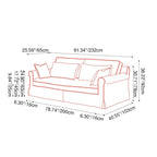 Bold Striped Pattern Polyester Upholstery Birch Wood Sofa - Vintage Soft-Touch Sofa With 3/4 Seater for Living Room Lumendat